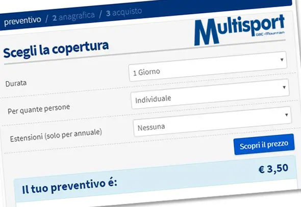 preventivo assicurazione sport multisport